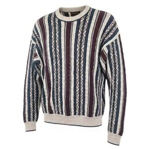 Vintage Jantzen XL Geometric Stripes Knit‎ Sweater Y2K 90's 80's